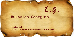 Bukovics Georgina névjegykártya