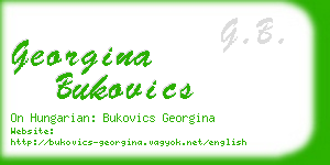georgina bukovics business card
